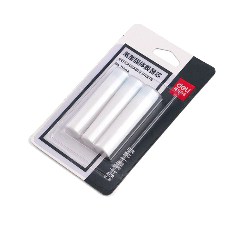 得力(deli)7109A 胶棒笔型固体胶可替芯创意办公固体胶棒 12支装