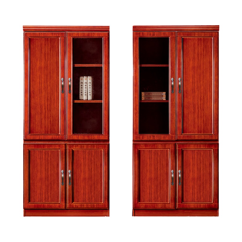 鸿业盛大FSC-621左开门两门书柜办公室柜子文件柜木质资料柜书柜储物柜书柜带把手定制款800L*400W*2000H