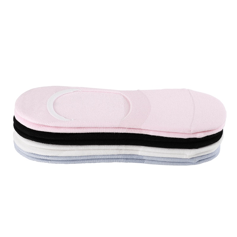 袜子女短袜浅口防滑全隐形船袜女竹纤维夏超薄不掉跟透气短邦女袜