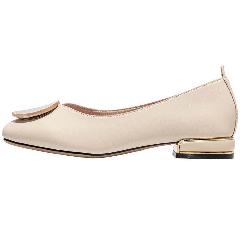 马克华菲2019秋款低跟单鞋女士单鞋低跟鞋粗跟单鞋瓢鞋女休闲鞋软底舒适女鞋