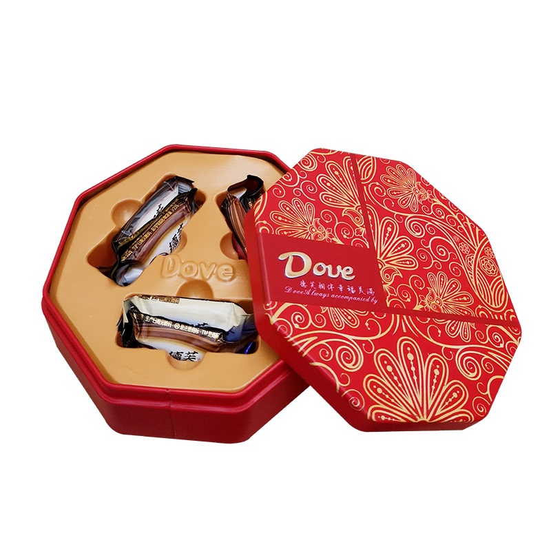 德芙Dove德芙巧克力喜糖小礼盒装德芙丝滑牛奶巧克力6颗铁盒装婚庆结婚喜糖6g*6粒
