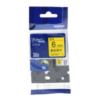 兄弟(brother)TZe-Z611黄底黑字 6mm标签色带 TZe-611升级版