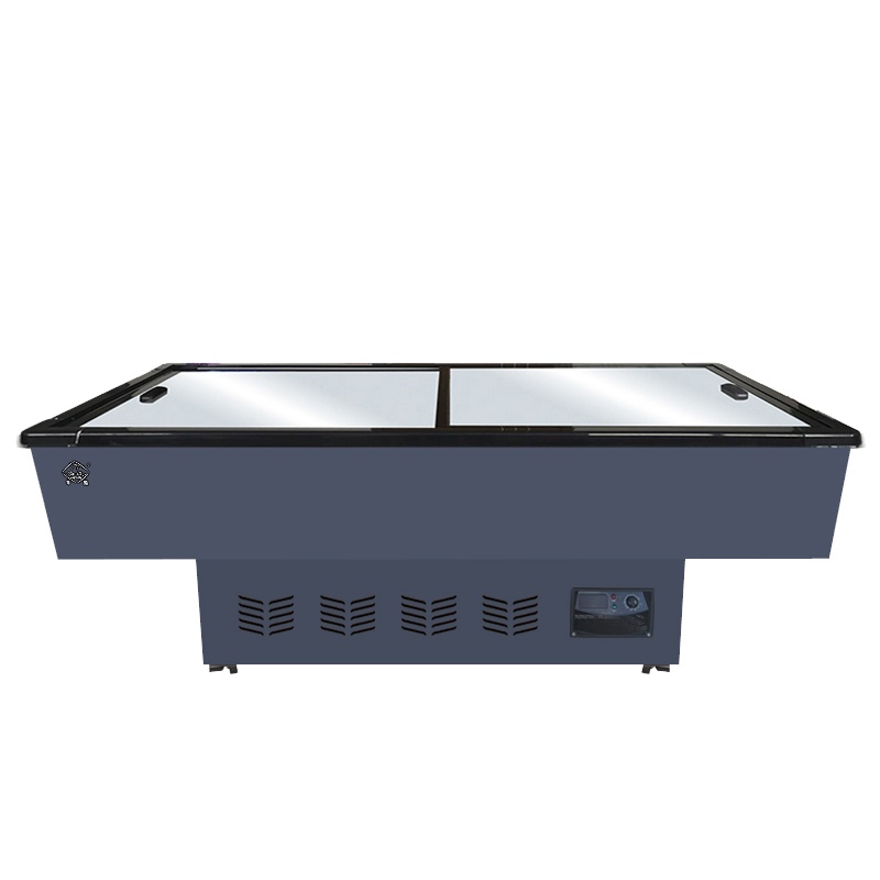 冰熊(bing xiong)1.8米商用卧式展示柜 海鲜市场菜场大容量卧式冰柜冷柜 超市岛柜海鲜岛柜-HD-1800S