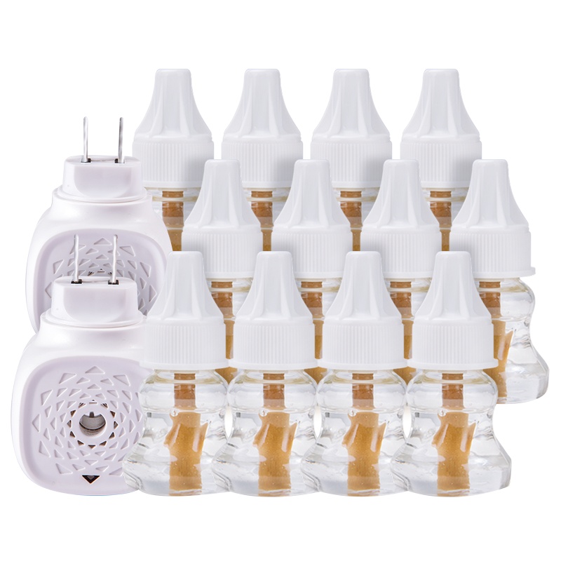 彩虹(RAINBOW)电蚊香液套装(灭蚊液) 12瓶液 2个电蚊香器(无味360夜) 母婴可用驱蚊液驱蚊器电热灭蚊器