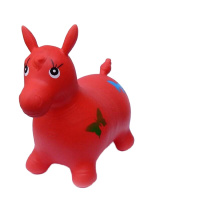 儿童跳跳马 坐骑音乐跳跳马加厚宝宝骑马玩具充气马橡皮小马玩具 金色普通红鹿标准版