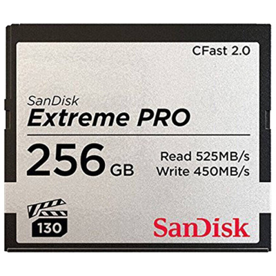闪迪(SanDisk)256GB CFast 2.0卡 读525MB/s写450MB/s单反相机内存卡摄像机存储卡