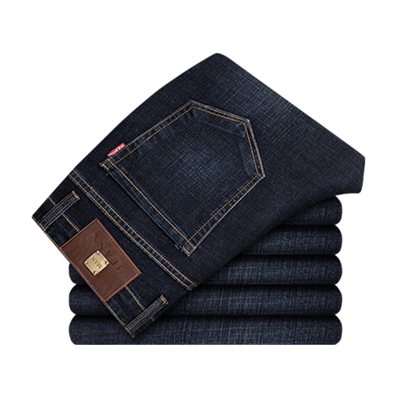 雅鹿男装新款商务休闲纯色舒适男士牛仔裤2168KC0191