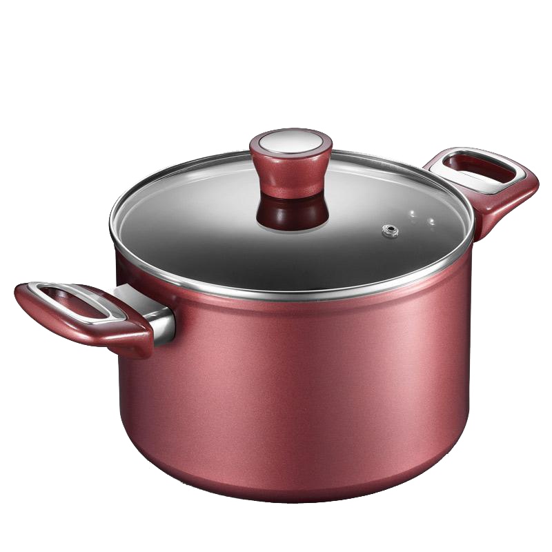 爱仕达（ASD) 24CM新不粘多用复底汤锅汤煲电磁炉燃气通用TL24A1WG-C（酒红色） TL24A1WG-C