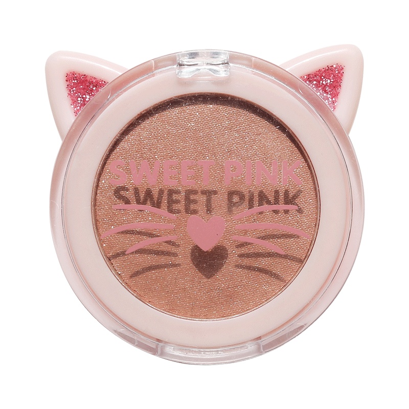 粉色安琪 流光单色眼影(香醇奶茶) 2.4G