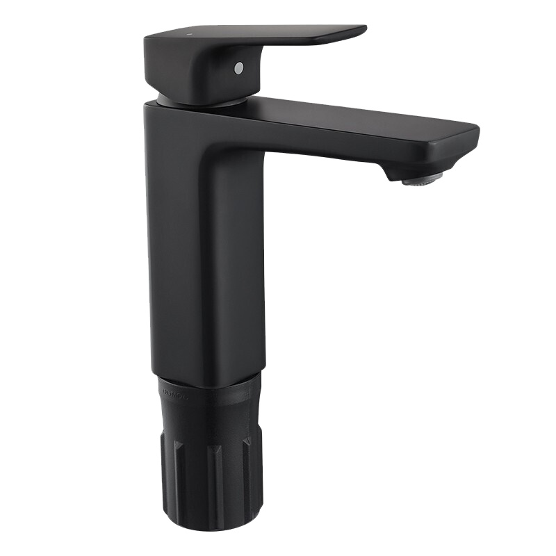 九牧官方旗舰黑色面盆水龙头方形冷热家用单孔卫浴洗手洗脸盆龙头32349
