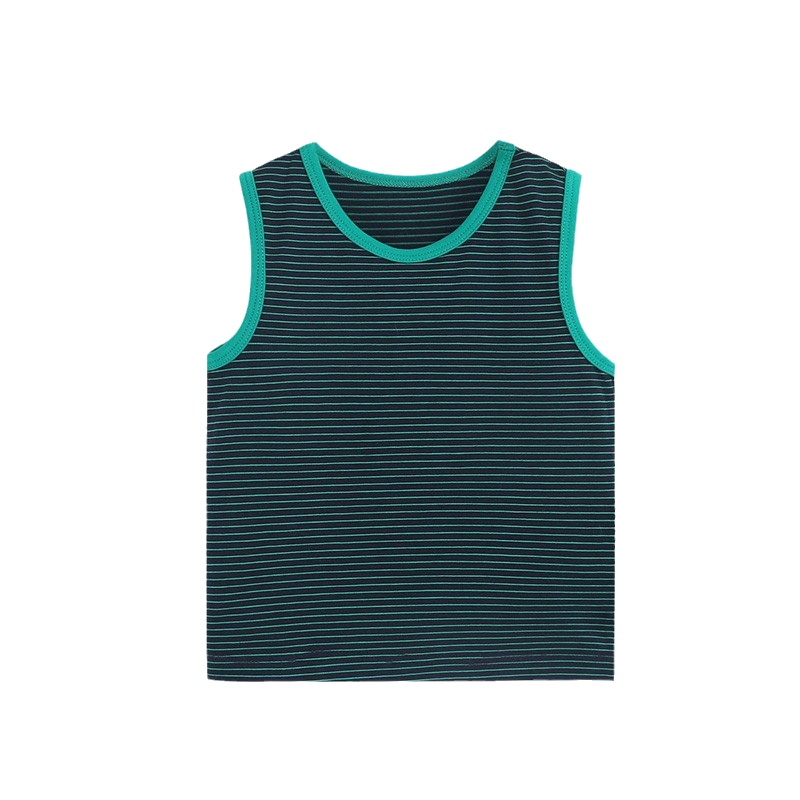 精典泰迪儿童背心2021夏季新款男童无袖上衣薄宝宝条纹透气运动服