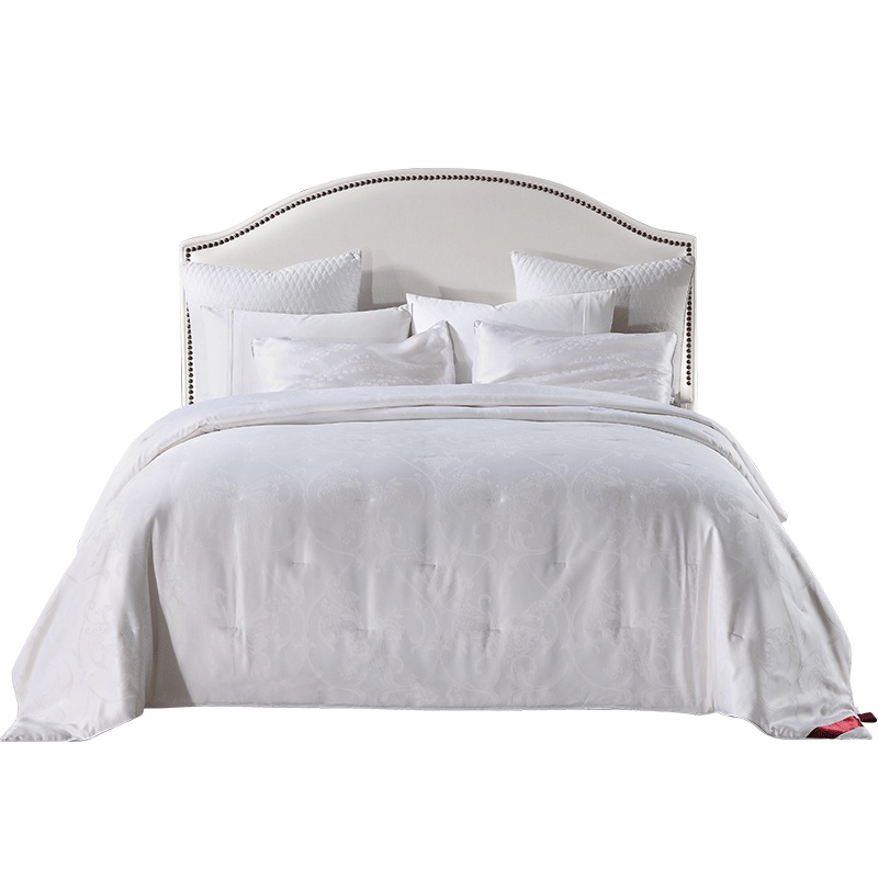 梦洁家纺梦洁美颂丝柔大提花纯蚕丝四季被 欧式卷草提花100%蚕丝四季皆宜 丝柔顺滑