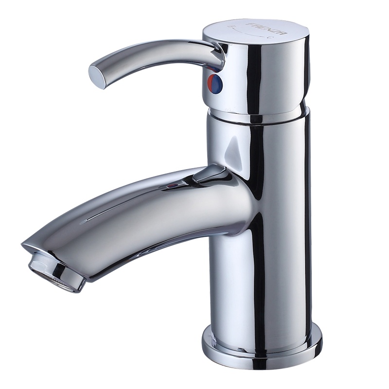 法恩莎卫浴卫生间水龙头单孔洗手盆面盆浴室柜F1A1111C精铜冷热水