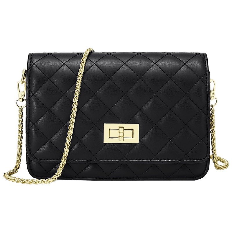 第九城（V.NINE） 包包女2019新款单肩包女夏季百搭菱格链条包斜挎包ins时尚