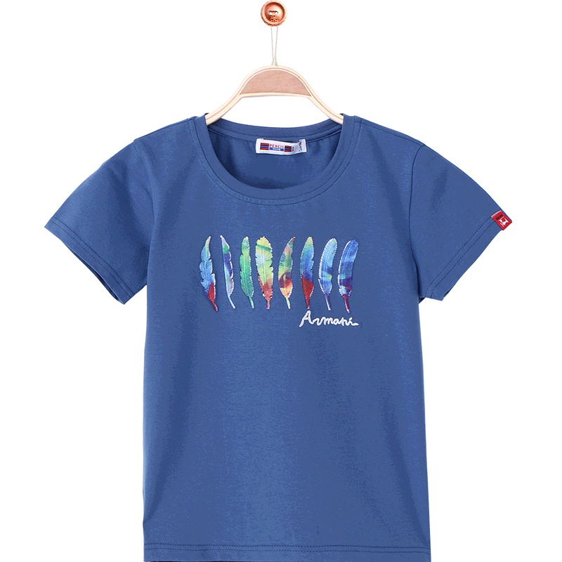 铅笔俱乐部童装2019夏季男童T恤短袖中大童T恤上衣儿童印花T恤潮