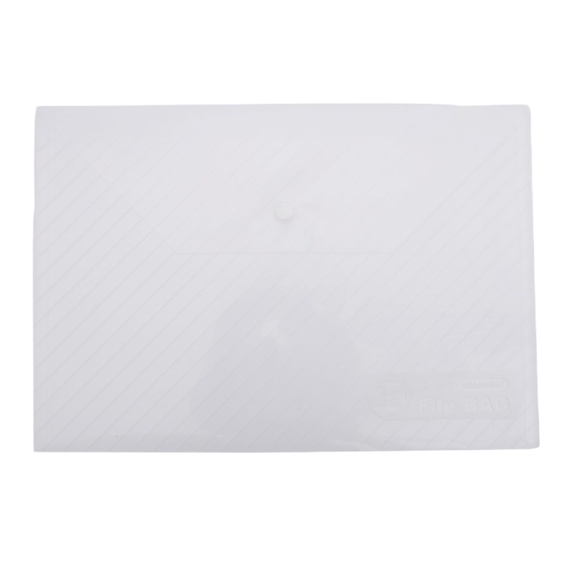 晨光ADM94584 A4按扣文件袋 12个装 透明条纹资料袋纽扣袋公文袋档案袋