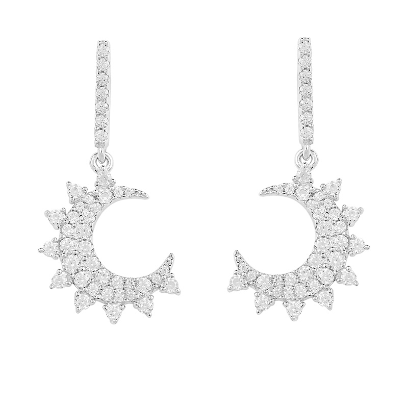 apm MONACO小月亮耳环耳钉女士 设计感时尚穿孔耳坠925银耳饰