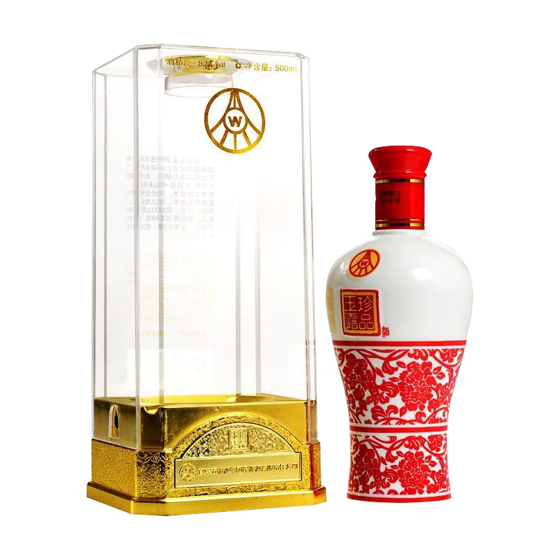[苏宁超市]五粮液 珍品玉露 水晶装 52度 500ML*6瓶整箱
