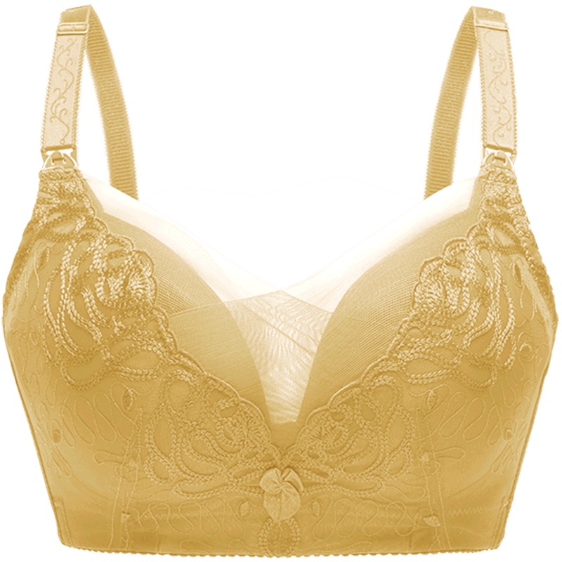 歌庆哺乳文胸带钢圈孕妇哺乳内衣喂奶方便防走光 001