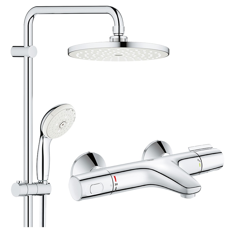 德国-高仪(GROHE)恒温花洒 淋浴花洒 花洒套装 卫浴花洒[手持花洒+水恒温装置]