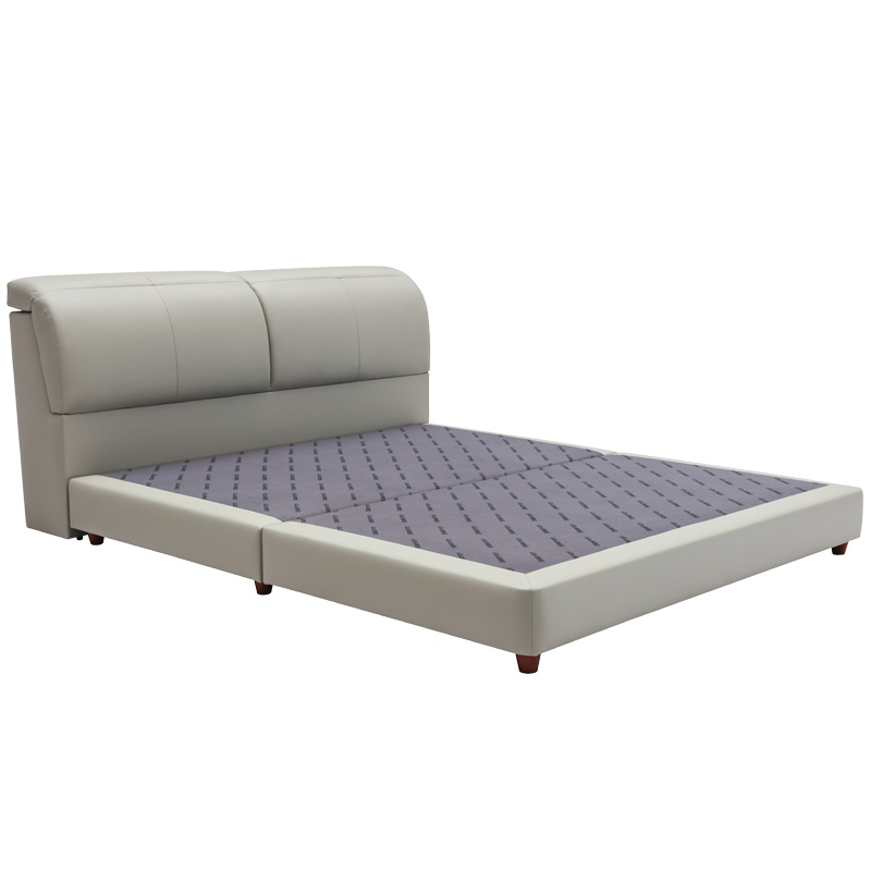 喜临门头层牛皮软床 主卧室真皮床 欧式法式双人床 皮床软靠婚床 曼哈顿