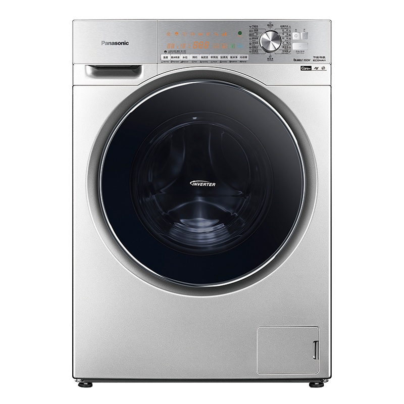 松下(Panasonic) XQG100-E1558 10KG 全自动家用 滚筒变频 节能静音洗脱一体滚筒洗衣机(银色)