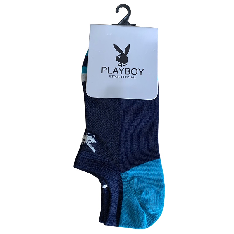 花花公子休闲男士船袜夏季浅口运动时尚透气多色袜子6256-1双装
