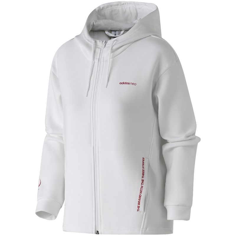 Adidas阿迪达斯NEO女装运动服休闲连帽外套DZ7597