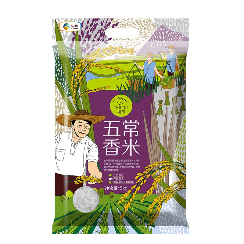 中粮 初萃(CHUCUI)五常香米5kg 东北大米10斤
