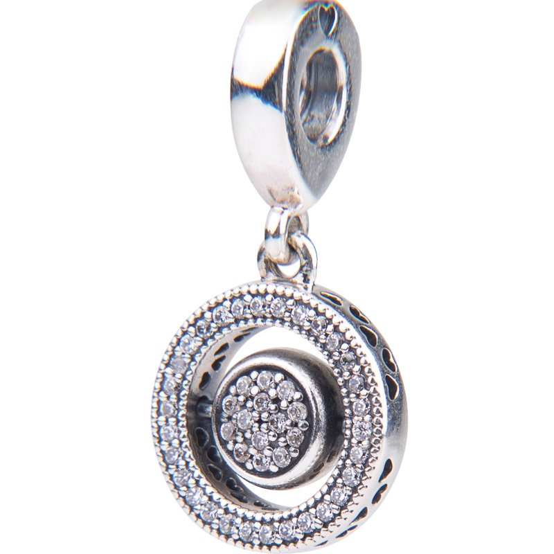 PANDORA潘多拉 复古字母V 925银串饰-791866CZ