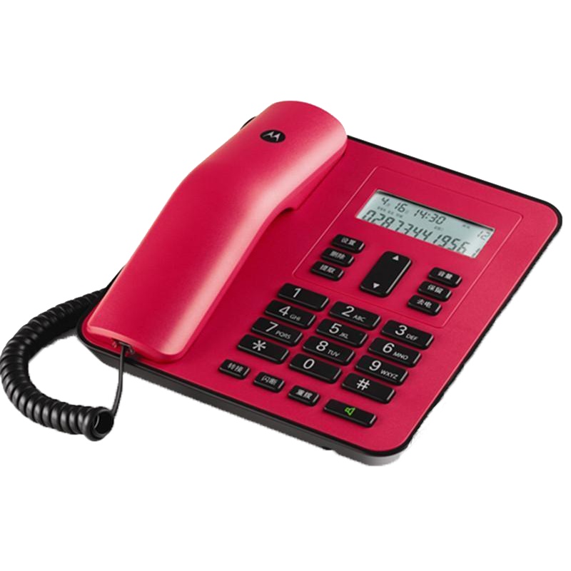 摩托罗拉(MOTOROLA) CT310C普通家用/办公话机来电显示电话机商务有绳座机(红色)