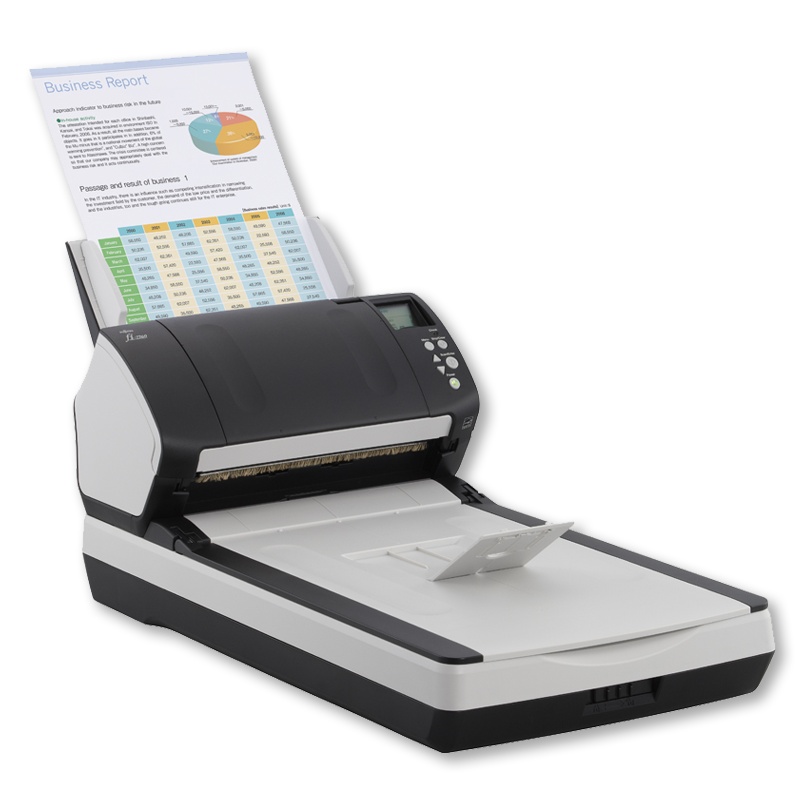富士通(FUJITSU)Fi-7260扫描仪A4高速双面自动进纸 平板+馈纸式扫描仪 灰黑色