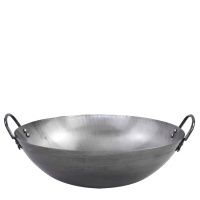 边碧 45cm加厚双耳熟铁边锅 家用熟铁燃气灶大铁锅 JH5