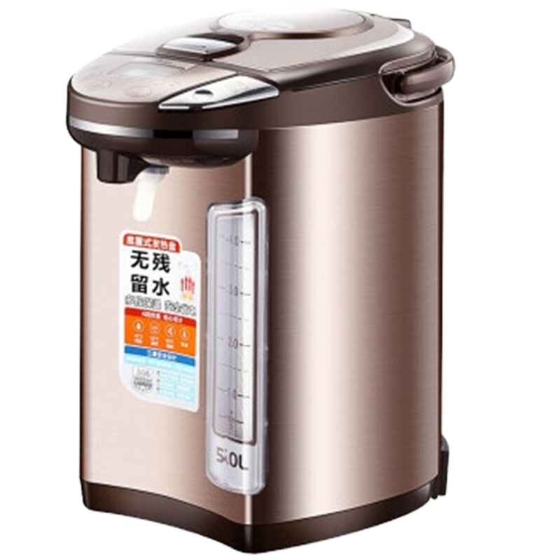 美的(Midea)PF704C-50G电热水瓶家用保温304不锈钢5L水壶