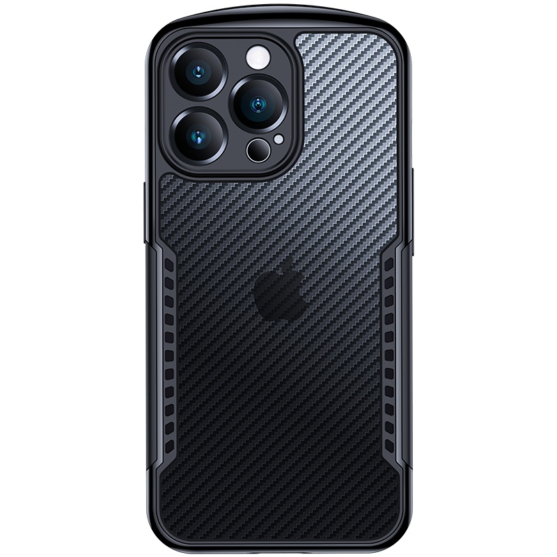 讯迪适用苹果13手机壳iphone13promax透全包防摔气囊mini保护12保护套por十三男碳纤维纹外壳新款高档