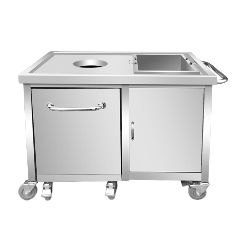 企购优品 食堂厨房餐厅不锈钢收残台 1000*800