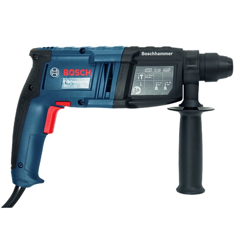 博世(BOSCH)GBH 2000 DRE轻型d电钻 插电式600瓦冲击钻手电钻手多功能合一电锤+附件工具箱套装