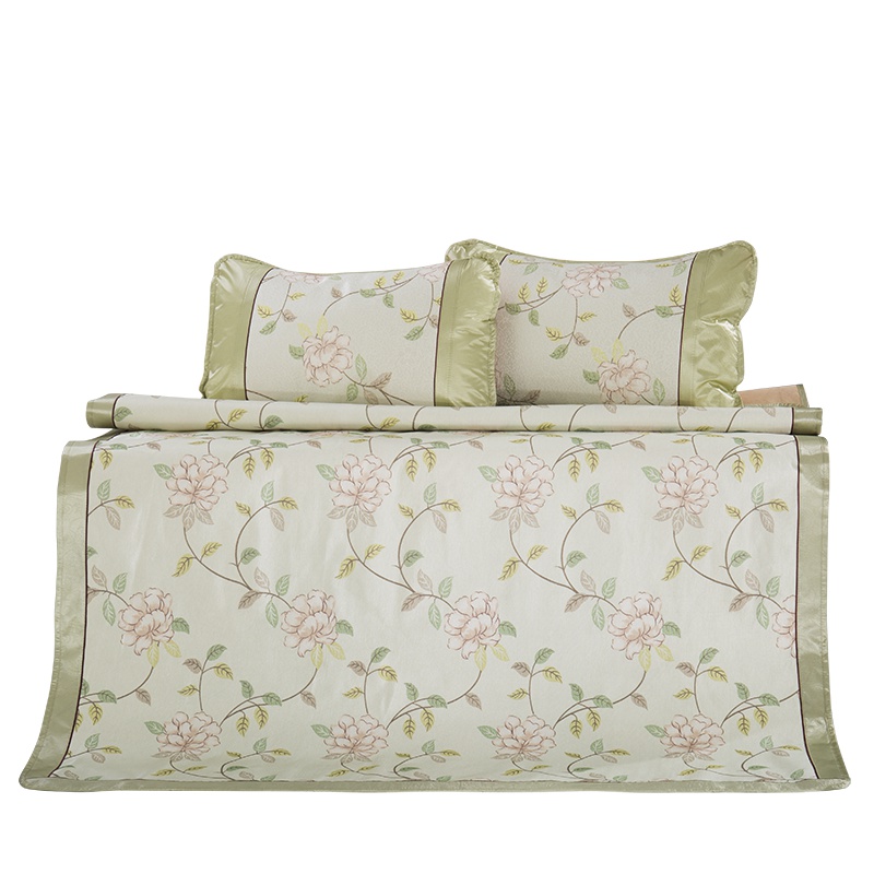 凯诗风尚(CHARSON) 凉席夏季冰丝席三件套家用宿舍单人双人席子可折叠1.5m/1.8m