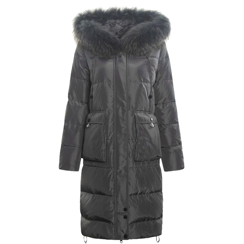 7M2018秋冬新款韩版显瘦过膝大毛领时尚欧货面包服女70009055