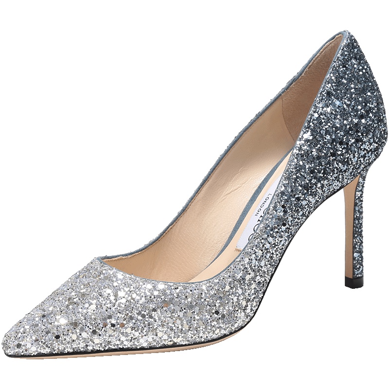 Jimmy Choo 周仰杰 女士闪光面料高跟鞋 ROMY 85 BRE 173
