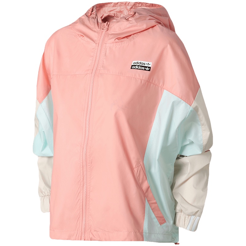 阿迪达斯三叶草女服外套运动防风连帽休闲服GE1270