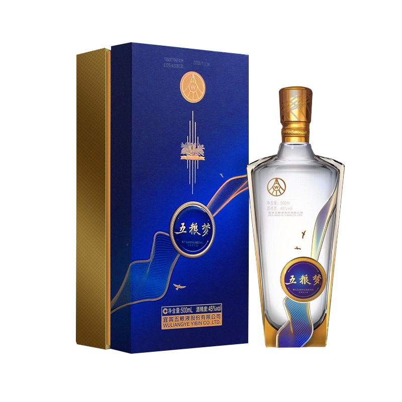 五粮液 五粮梦 45度 500ml 单瓶 浓香型白酒