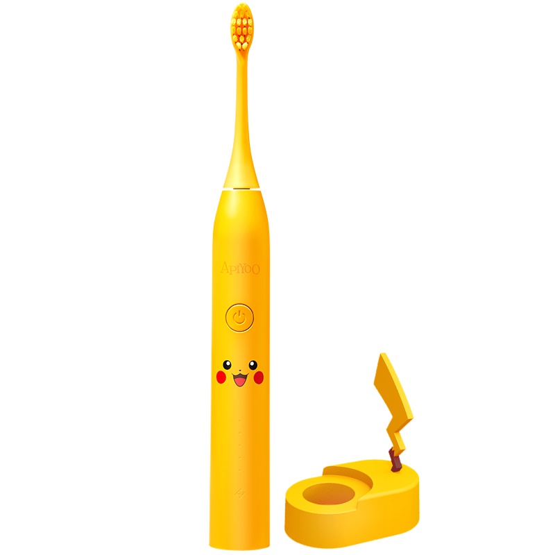 [正版授权皮卡丘]荷兰艾优APIYOO儿童电动牙刷声波宝可梦皮卡丘防水充电式 3-12岁儿童