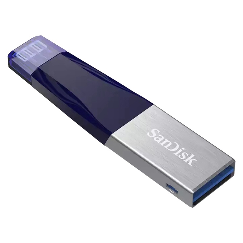 [免邮]闪迪(SanDisk)欣享 128GB USB3.0苹果手机电脑两用U盘MFI认证 iPhone优盘蓝色
