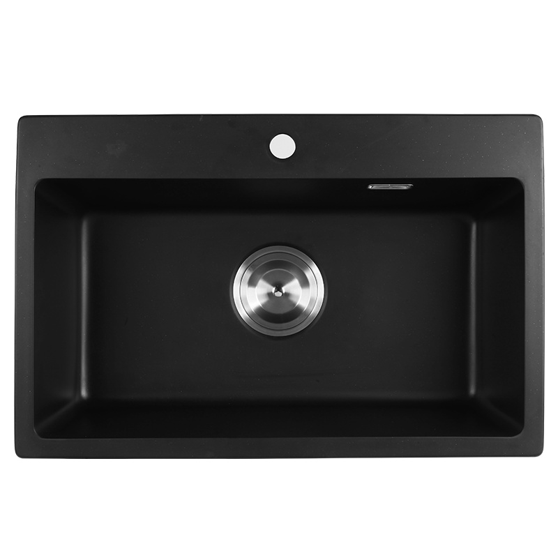 法恩莎石英石水槽单槽洗菜盆厨房洗碗池家用大号花岗岩台下盆套餐