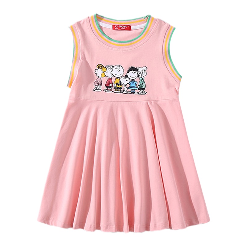 史努比童装儿童女童背心连衣裙2021夏季新款宝宝中大童裙子