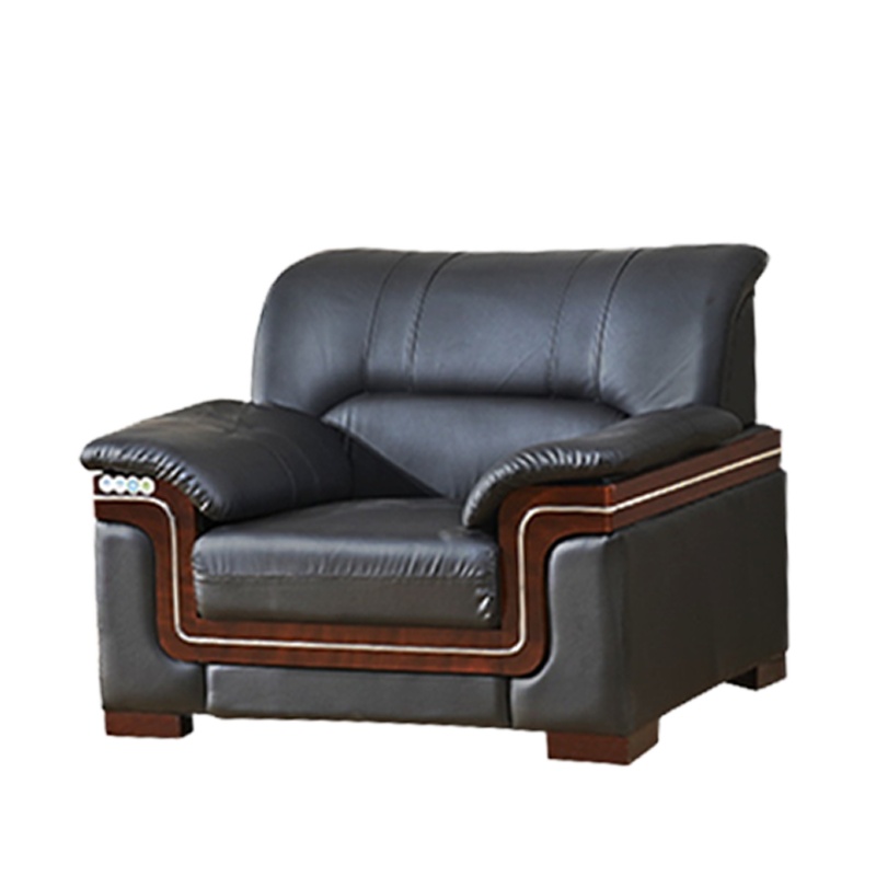 DP 黑色单人位皮沙发1080mm*830mm*850mm