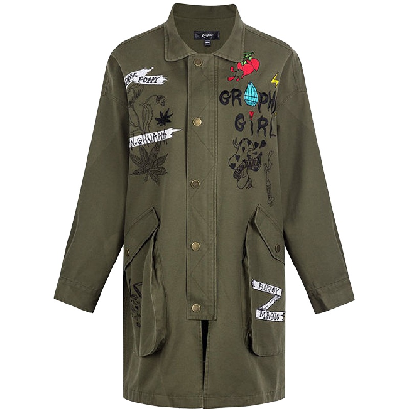 上新拉夏贝尔candie's冬季新款中长款方领宽松显瘦风衣外套女30071071