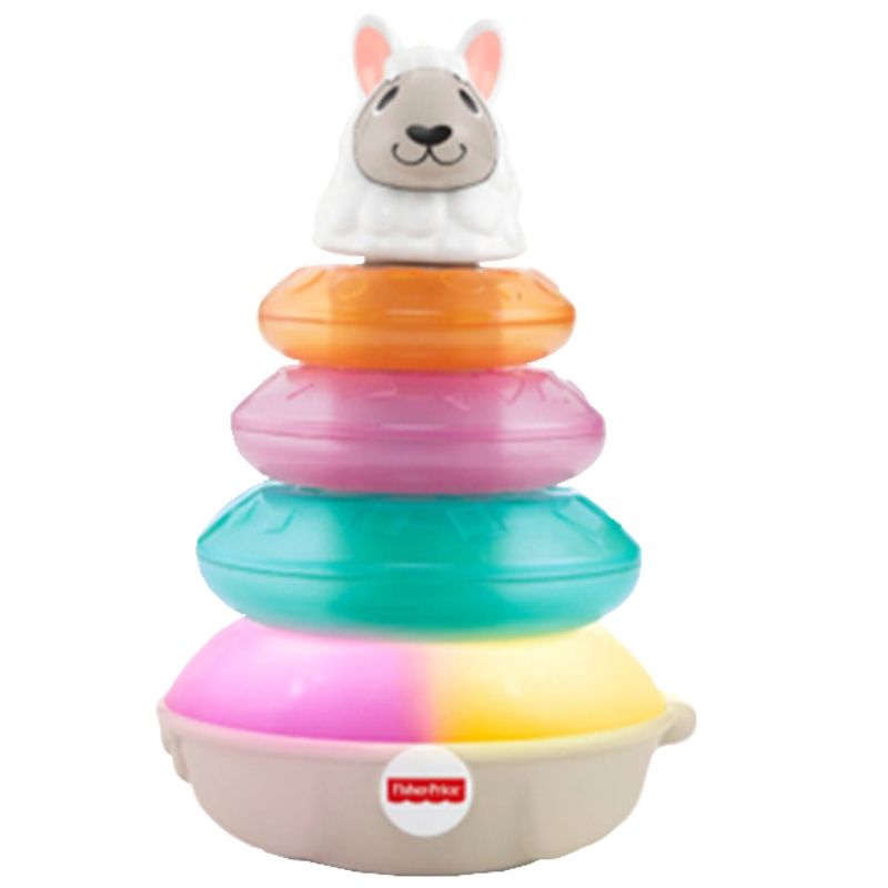 费雪 声光套圈小羊驼 联萌家族早教益智玩具 GHY83