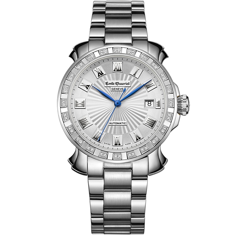 艾米龙(Emile Chouriet)手表时光之翼系列 精钢表带机械男表08.1156.G.6.E6.25.6